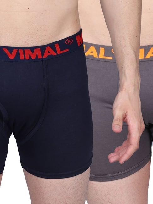 vimal jonney assorted cotton regular fit trunks - pack of 2