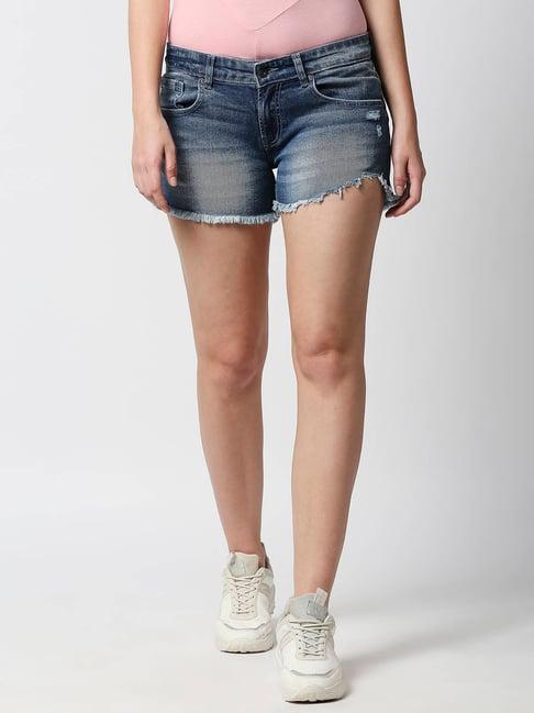 pepe jeans light blue denim shorts