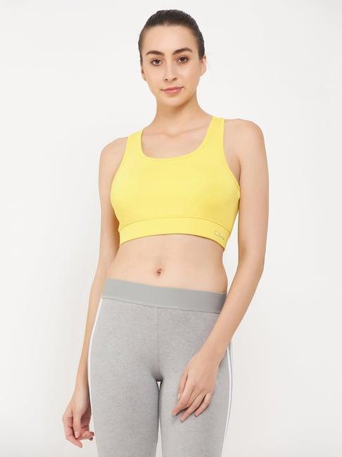 clovia yellow sports bra