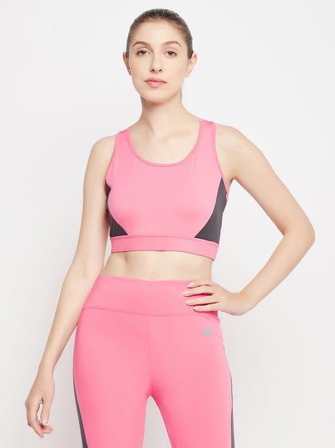 clovia pink sports bra