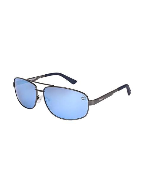 timberland grey rectangular uv protection sunglasses for men