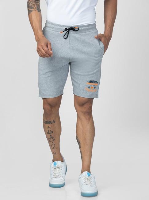 spykar grey regular fit shorts