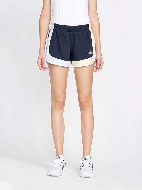 adidas blue polyester sports shorts