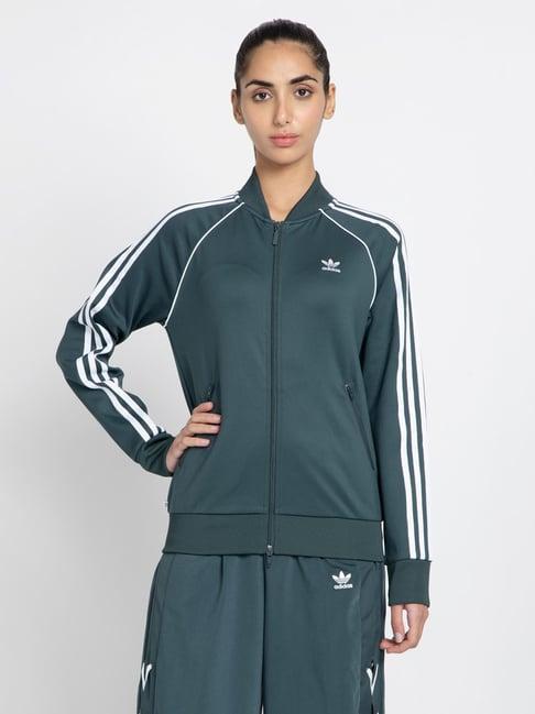 adidas originals green striped jacket