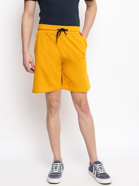 belliskey mustard regular fit shorts