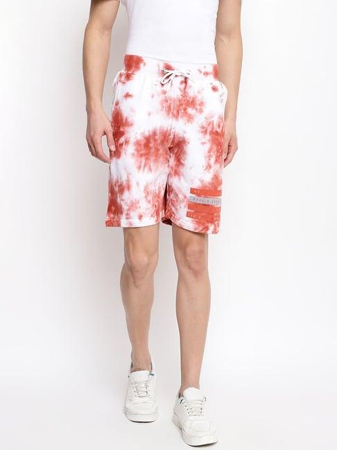 belliskey rust regular fit tie - dye shorts