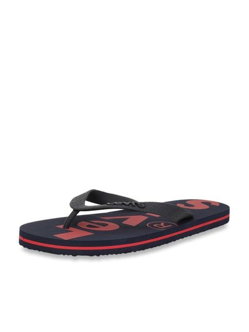 levi's men's navy flip flops