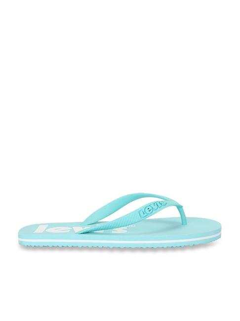 levi's men's sky blue flip flops