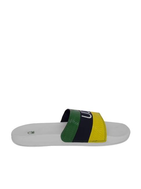 united colors of benetton men's multicolored slides