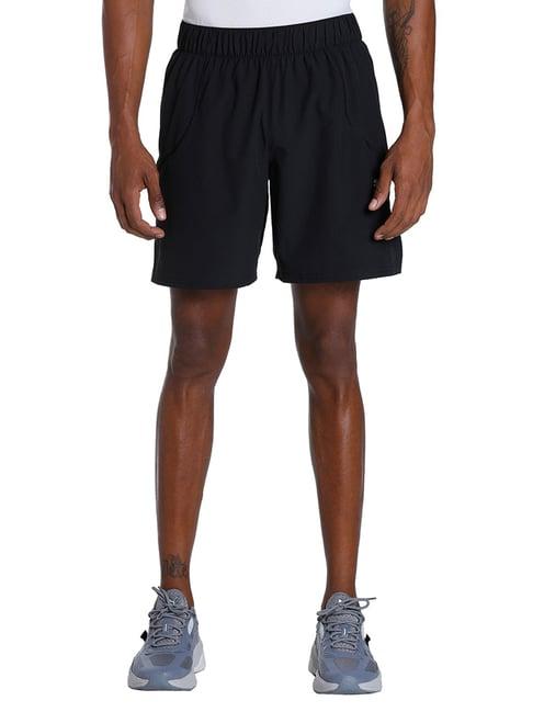 puma black regular fit sports shorts