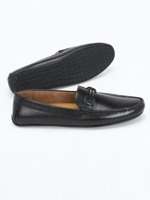 louis philippe men's black casual loafers