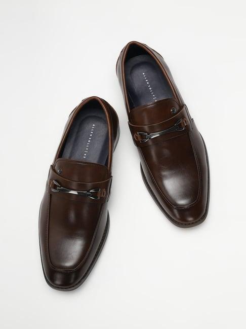 allen solly men's brown formal loafers