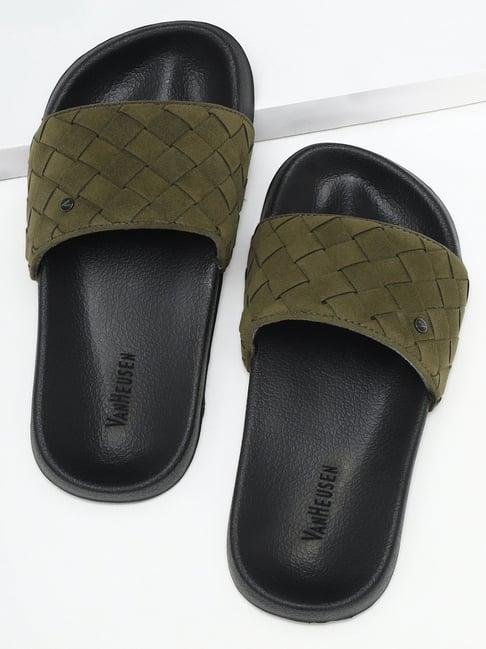 van heusen men's green casual sandals