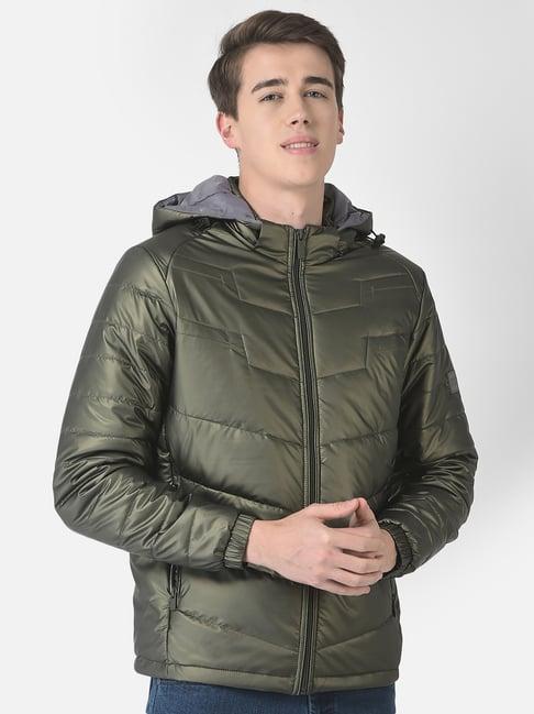 crimsoune club olive regular fit hooded jacket