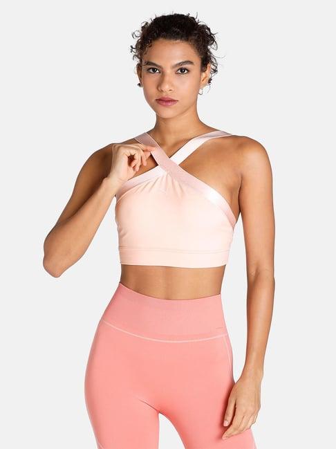 puma baby pink blended sports bra