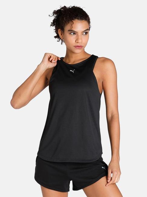 puma black logo print tank top