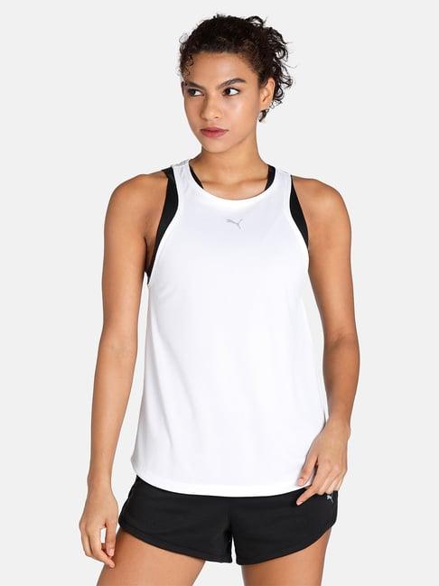 puma white slim fit tank top