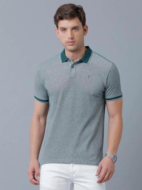 cavallo by linen club green contemporary fit polo t-shirt