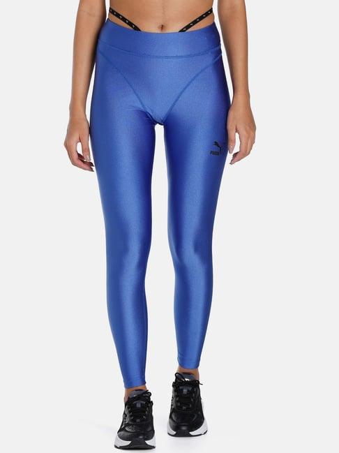 puma royal blue slim fit high rise tights