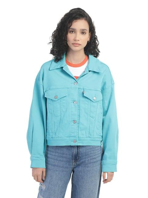 levi's bright blue denim jacket