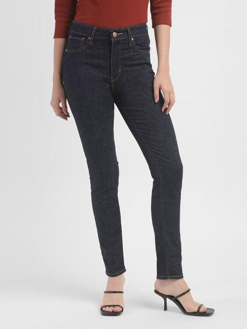 levi's 721 black skinny fit high rise jeans