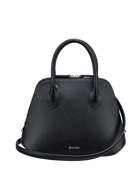 mai soli stella satchel bag - black