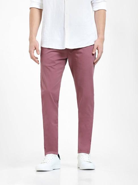 jack & jones dusty pink regular fit flat front trousers