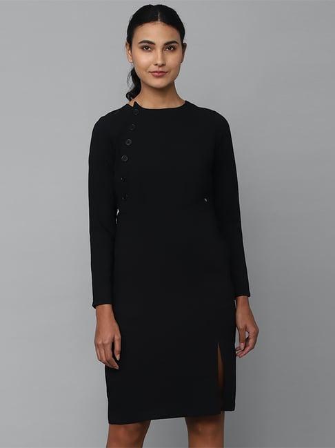 allen solly black a-line dress