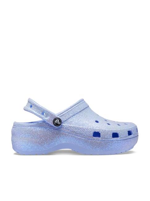 crocs women's classic blue back strap clogs