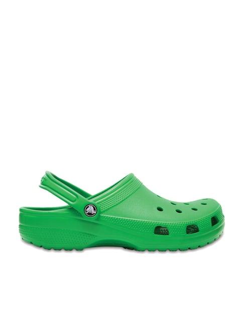 crocs men's classic grass green back strap clogs