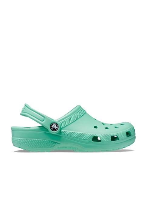 crocs men's classic green back strap clogs