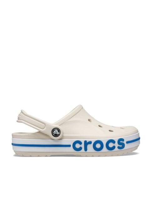 crocs men's bayaband off white back strap clogs