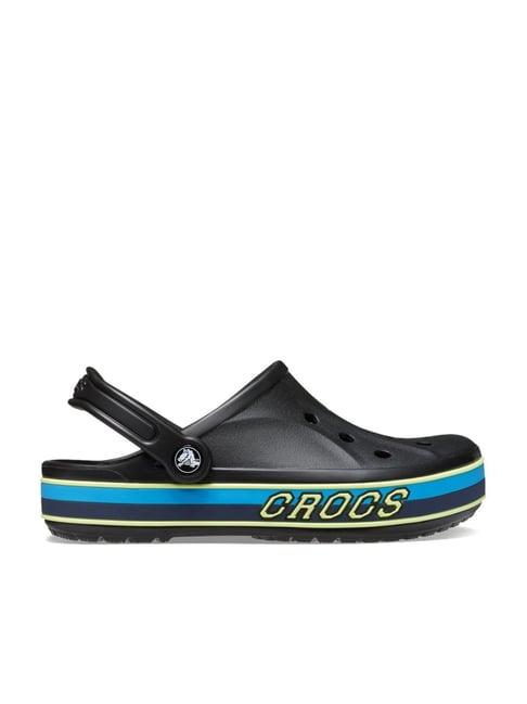 crocs men's bayaband black back strap clogs