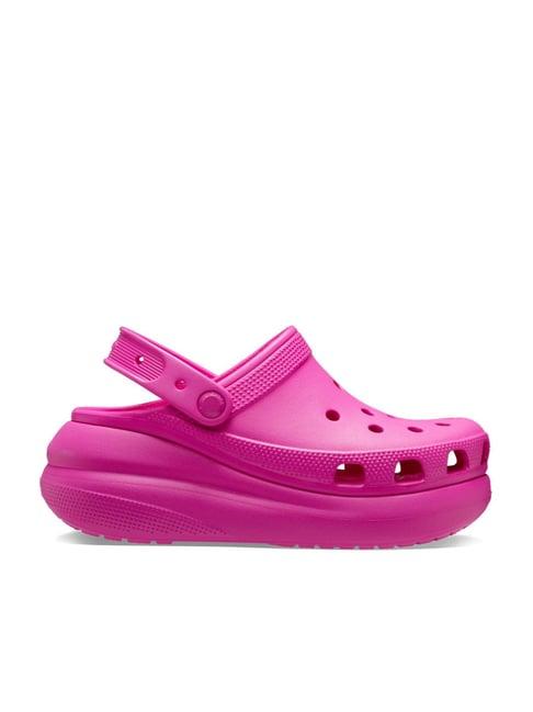 crocs men's classic pink back strap clogs