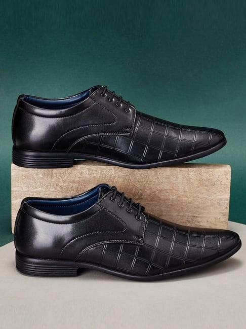 duke men's black derby shoes