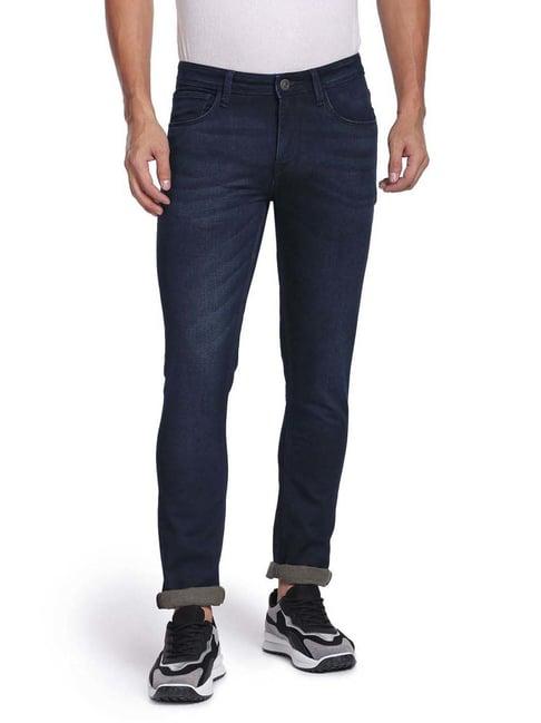 arrow sport indigo cotton skinny fit jeans