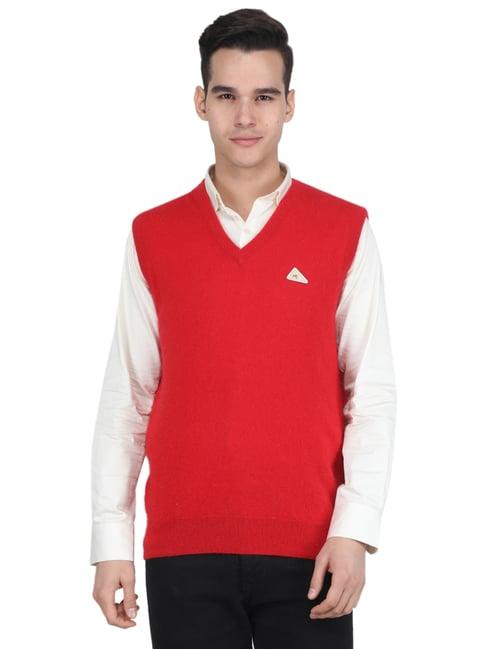 monte carlo red regular fit sweater