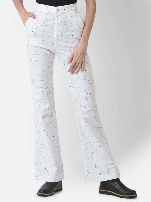 crimsoune club white printed pants