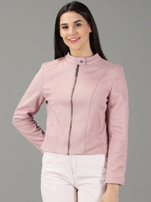 showoff pink casual jacket