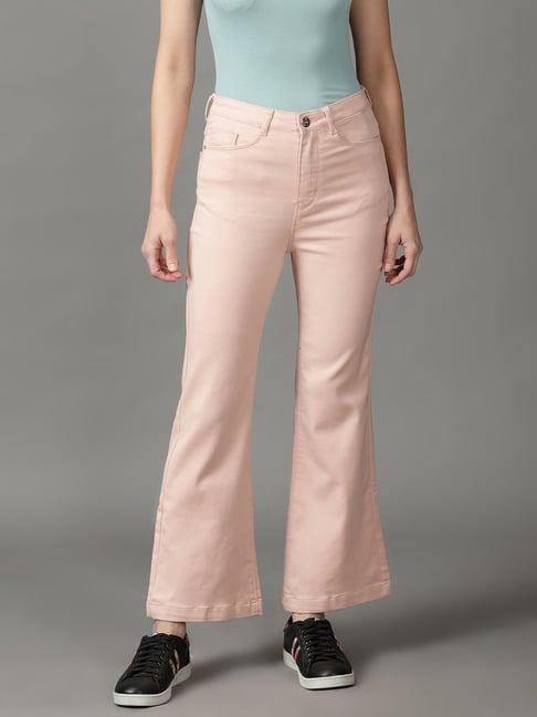 showoff peach relaxed fit high rise jeans