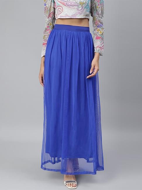 cation blue maxi skirt