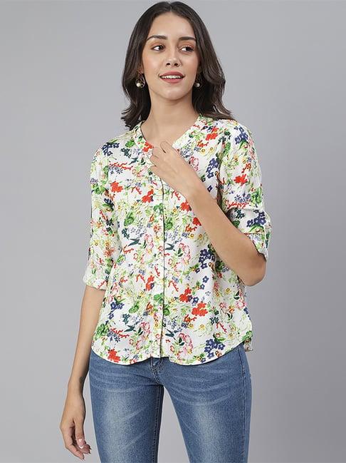 cation white printed shirt