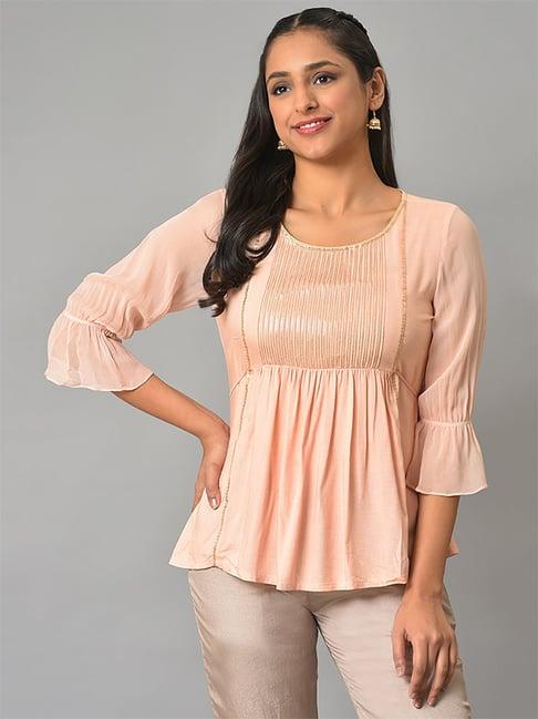 aurelia peach embellished top