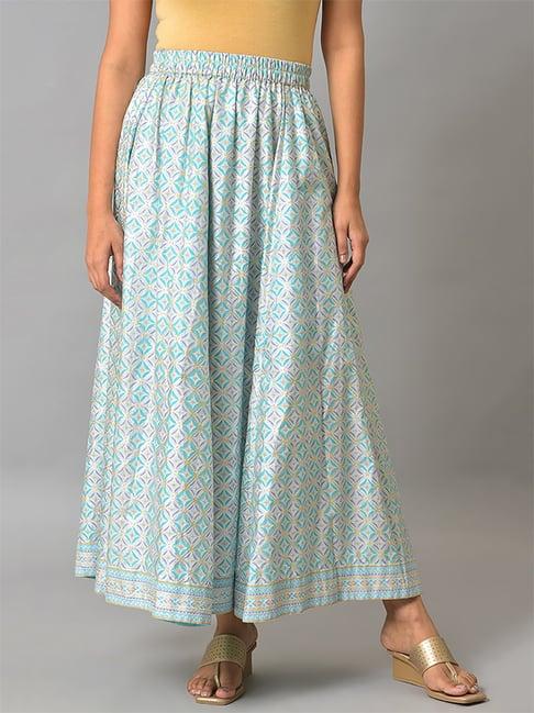 aurelia blue printed skirt