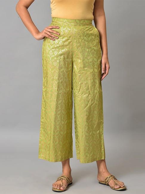 aurelia green printed palazzos