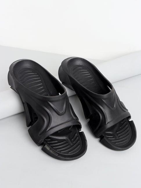 carlton london men's black slides