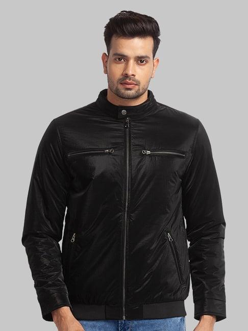 park avenue black regular fit jacket