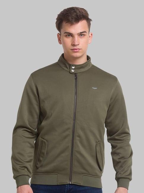 park avenue green regular fit jacket