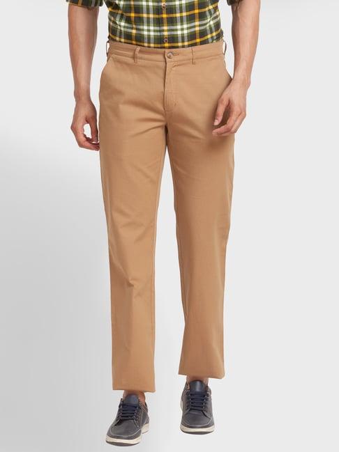 colorplus khaki tailored fit trousers