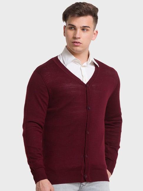 colorplus red tailored fit cardigan